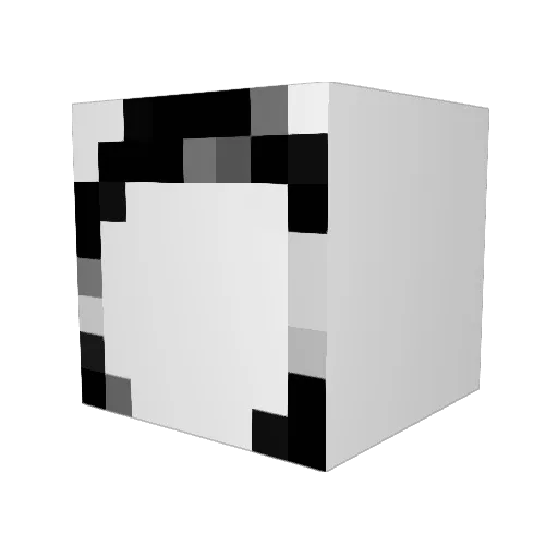 kwebbelaar Minecraft avatar head, 3D render