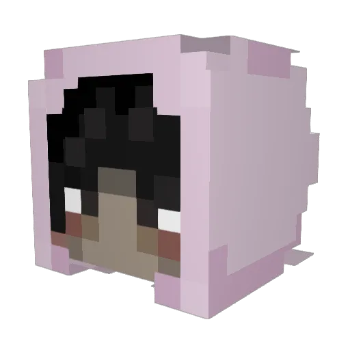 kwelwey Minecraft avatar head, 3D render