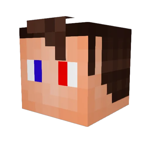 kwenlY Minecraft avatar head, 3D render