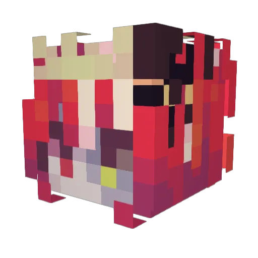 kwerbedo Minecraft avatar head, 3D render