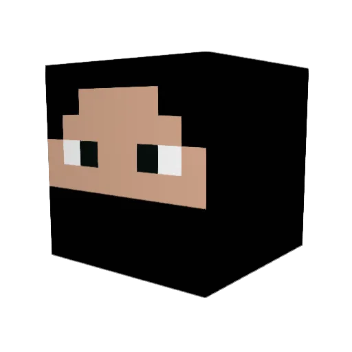 kwertz1 Minecraft avatar head, 3D render
