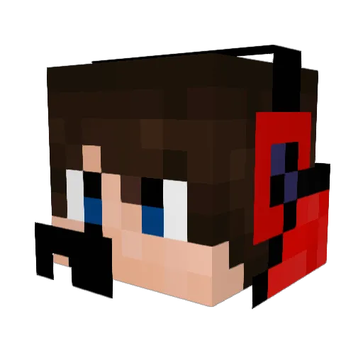kwi10 Minecraft avatar head, 3D render