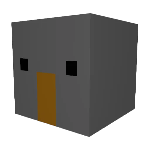 kwikowik Minecraft avatar head, 3D render