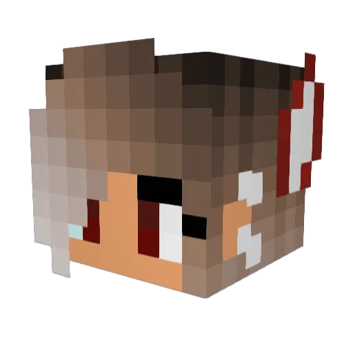 kwispyduck Minecraft avatar head, 3D render