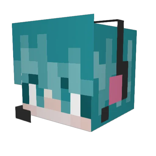 kwitei Minecraft avatar head, 3D render