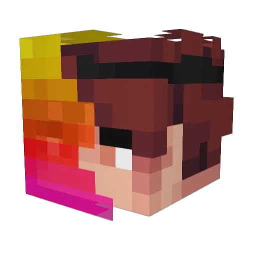 kwiz1ch Minecraft avatar head, 3D render