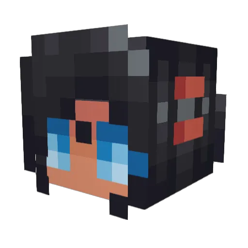 kwlucaa Minecraft avatar head, 3D render