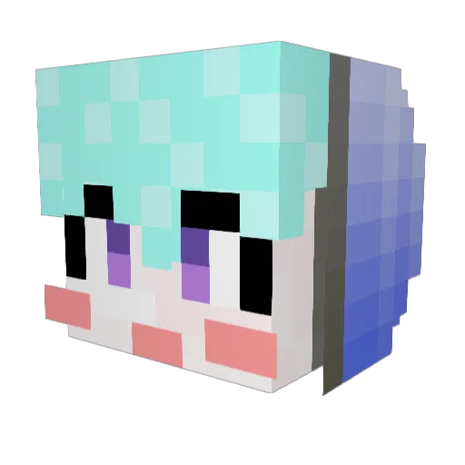 kwonhyeon Minecraft avatar head, 3D render