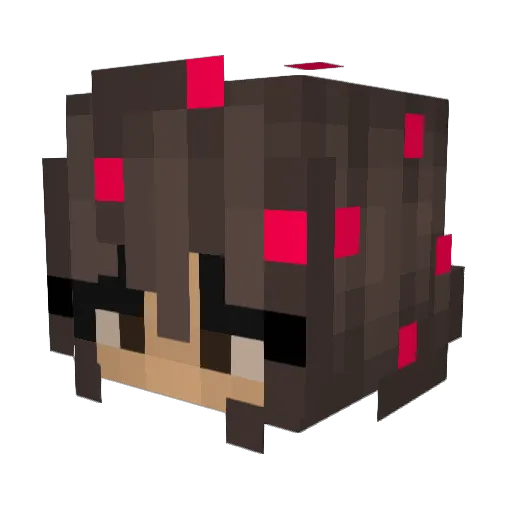 kwootypebeat Minecraft avatar head, 3D render
