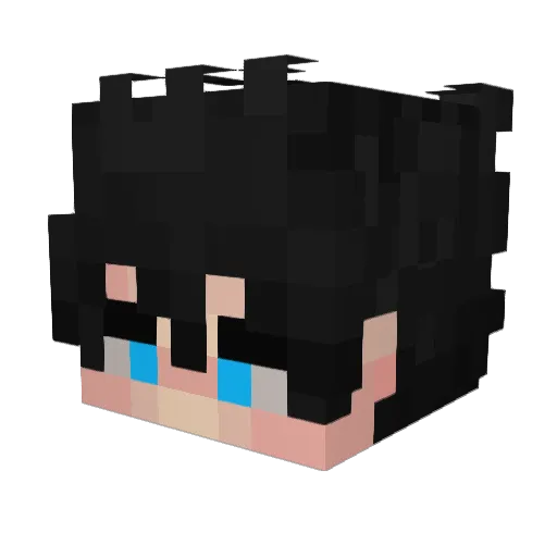 kwtjuh Minecraft avatar head, 3D render