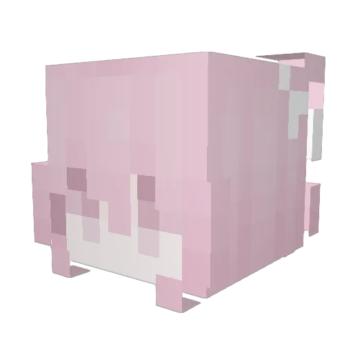 kwtten Minecraft avatar head, 3D render