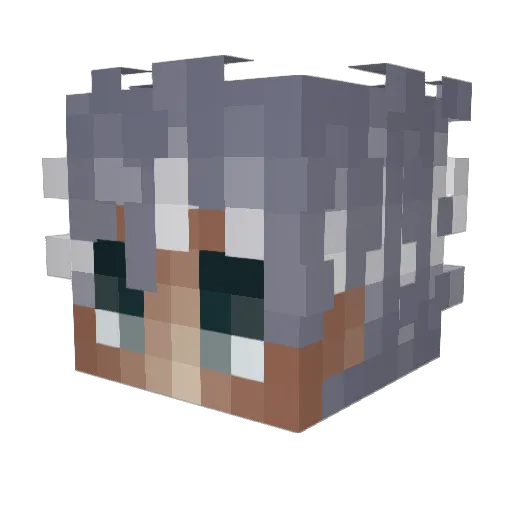 kwvv Minecraft avatar head, 3D render