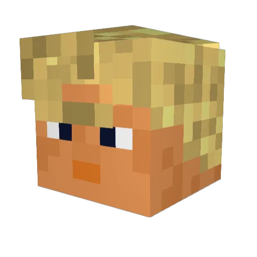 kx2000 Minecraft avatar head, 3D render