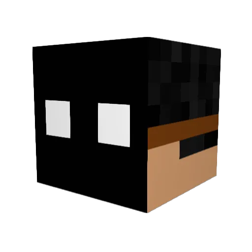 kxdrx Minecraft avatar head, 3D render