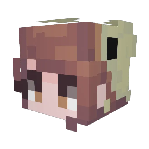 kxhm Minecraft avatar head, 3D render