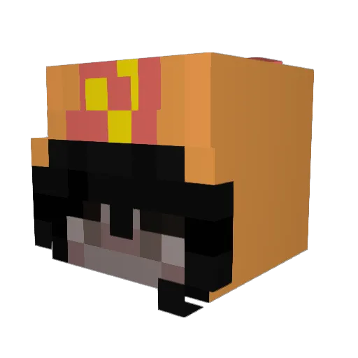 kxie Minecraft avatar head, 3D render