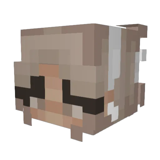 kxnziie Minecraft avatar head, 3D render