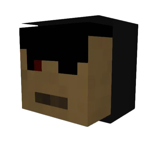kxrmaskryptyy Minecraft avatar head, 3D render