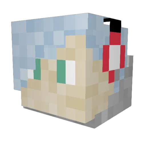 kxrnflake Minecraft avatar head, 3D render