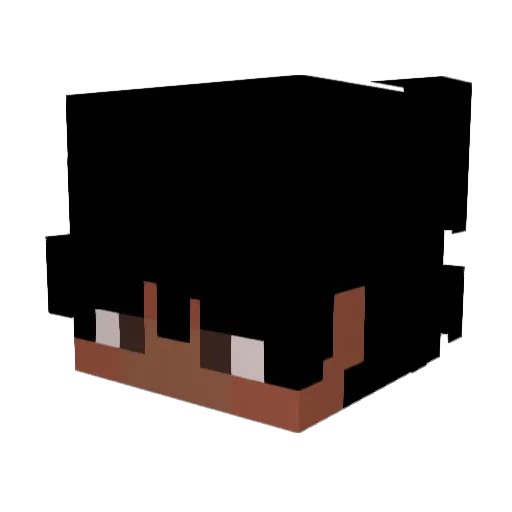 kxshaa Minecraft avatar head, 3D render