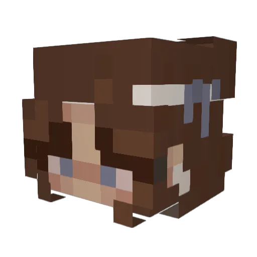 kxtrina Minecraft avatar head, 3D render