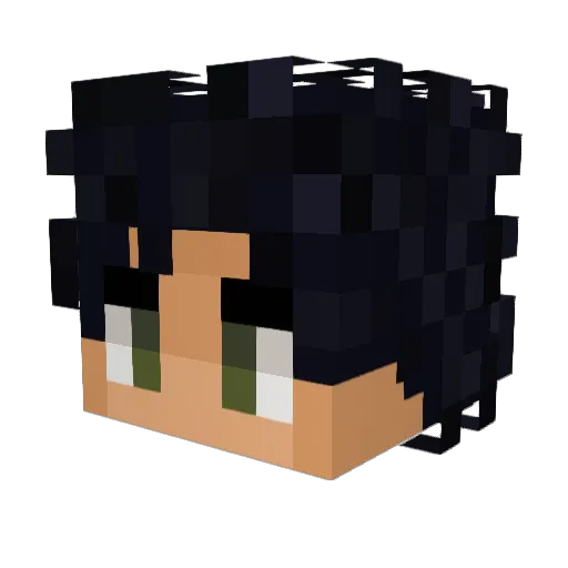 kxttn Minecraft avatar head, 3D render