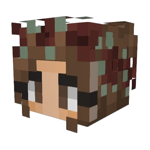 kxyline Minecraft avatar head, 3D render