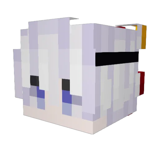 kxzzyPECINHA Minecraft avatar head, 3D render