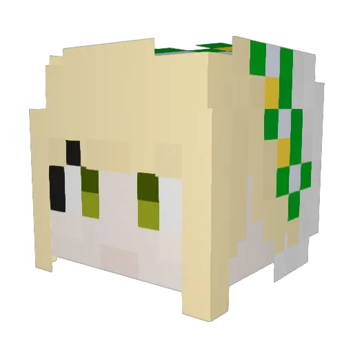 ky241123 Minecraft avatar head, 3D render