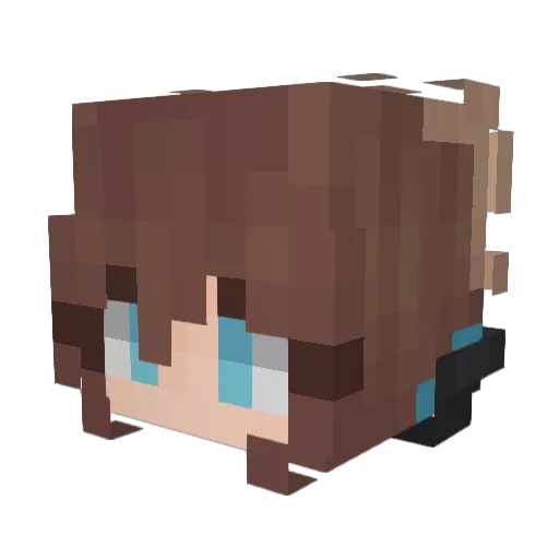 ky4rameru Minecraft avatar head, 3D render