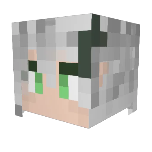 kyaaabetsu Minecraft avatar head, 3D render