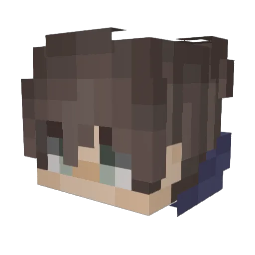 kyabetan Minecraft avatar head, 3D render