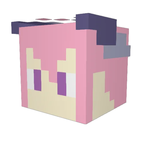 kyaile Minecraft avatar head, 3D render