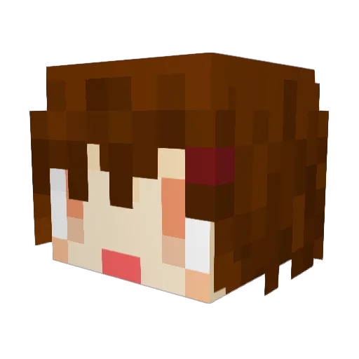 kyanky Minecraft avatar head, 3D render