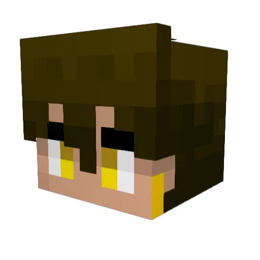 kyantaman Minecraft avatar head, 3D render