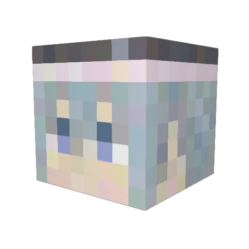 kyarotto Minecraft avatar head, 3D render