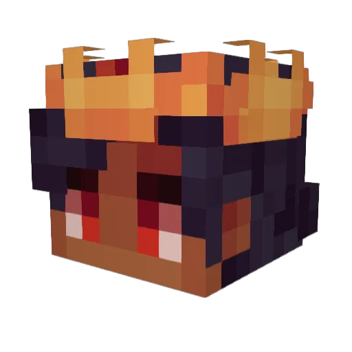 kyaz_thefool Minecraft avatar head, 3D render