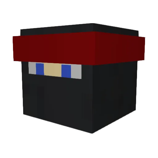 kyberwizard Minecraft avatar head, 3D render