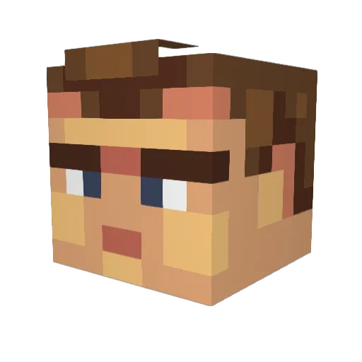kyhl_ Minecraft avatar head, 3D render