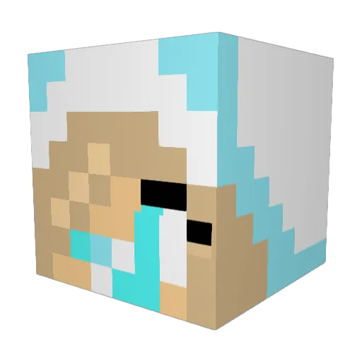 kyimi Minecraft avatar head, 3D render