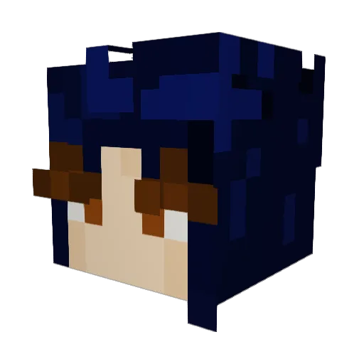 kykalama Minecraft avatar head, 3D render