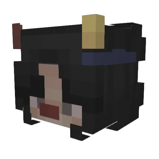 kykie_ Minecraft avatar head, 3D render