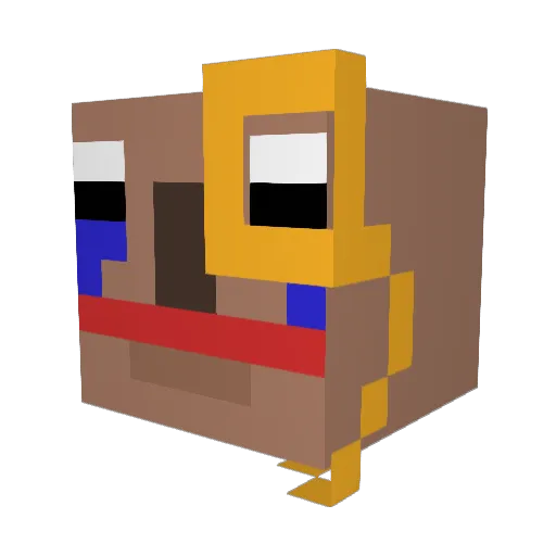 kyky2020 Minecraft avatar head, 3D render