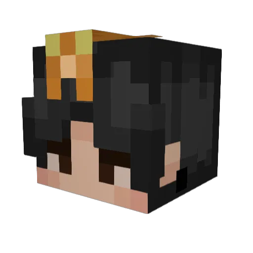kyky_ Minecraft avatar head, 3D render