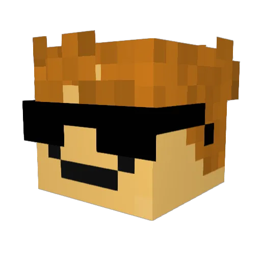 kylebRka Minecraft avatar head, 3D render