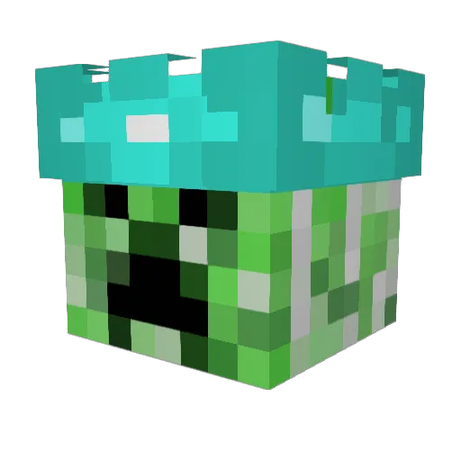 kyleluo Minecraft avatar head, 3D render