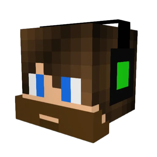 kylemackayplays Minecraft avatar head, 3D render