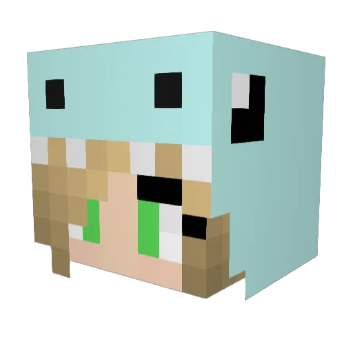 kylieVL Minecraft avatar head, 3D render