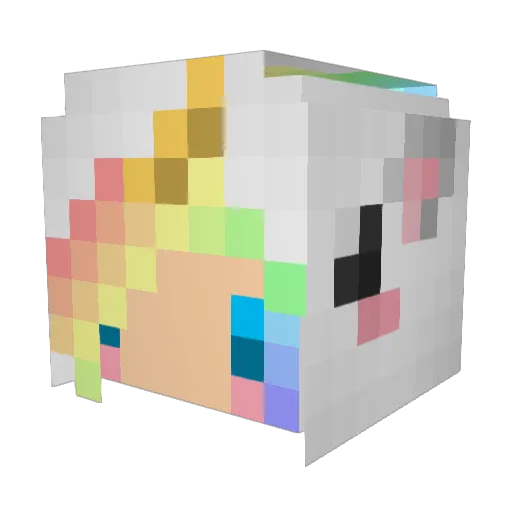 kyliechong Minecraft avatar head, 3D render