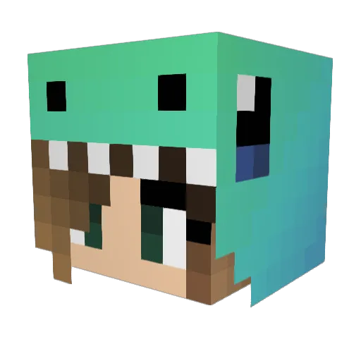 kylieebrook Minecraft avatar head, 3D render